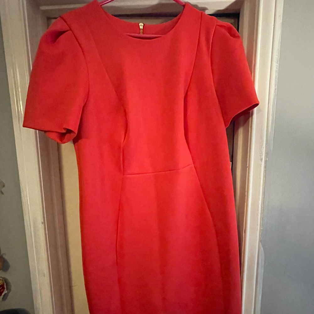 NEW Calvin Klein Coral A line dress.
